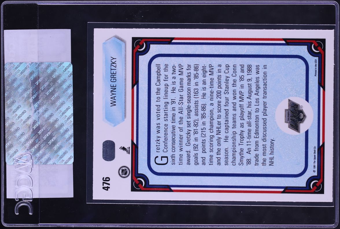 1990 Upper Deck All-Star Wayne Gretzky #476 CGC AUTH