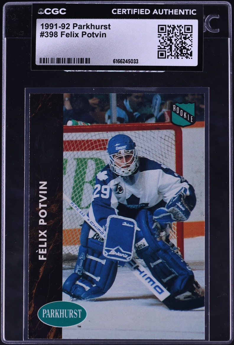1991 Parkhurst Felix Potvin ROOKIE #398 CGC AUTH