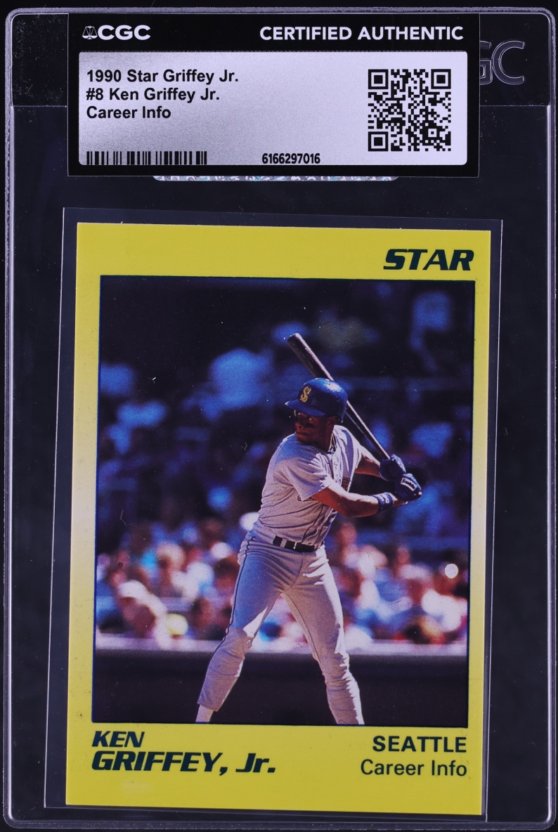 1990 Star Griffey Jr. Career Info Ken Griffey Jr. #8 CGC AUTH