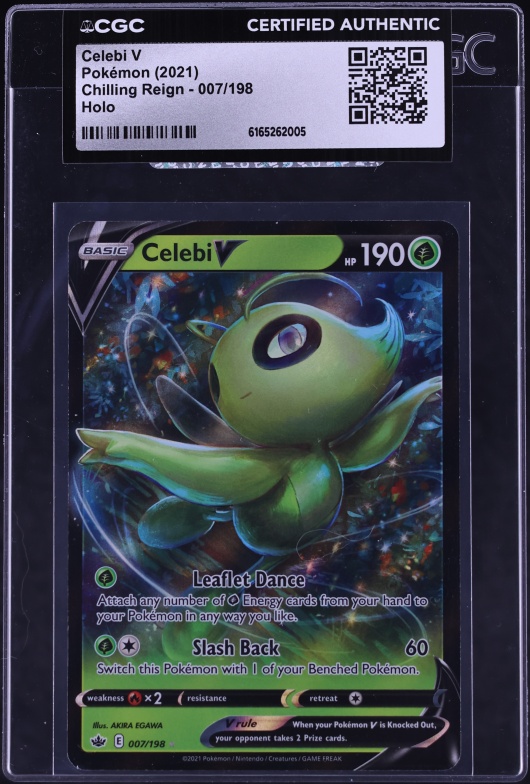 2021 Pokemon Sword & Shield Chilling Reign Celebi V #7 PSA 10 GEM