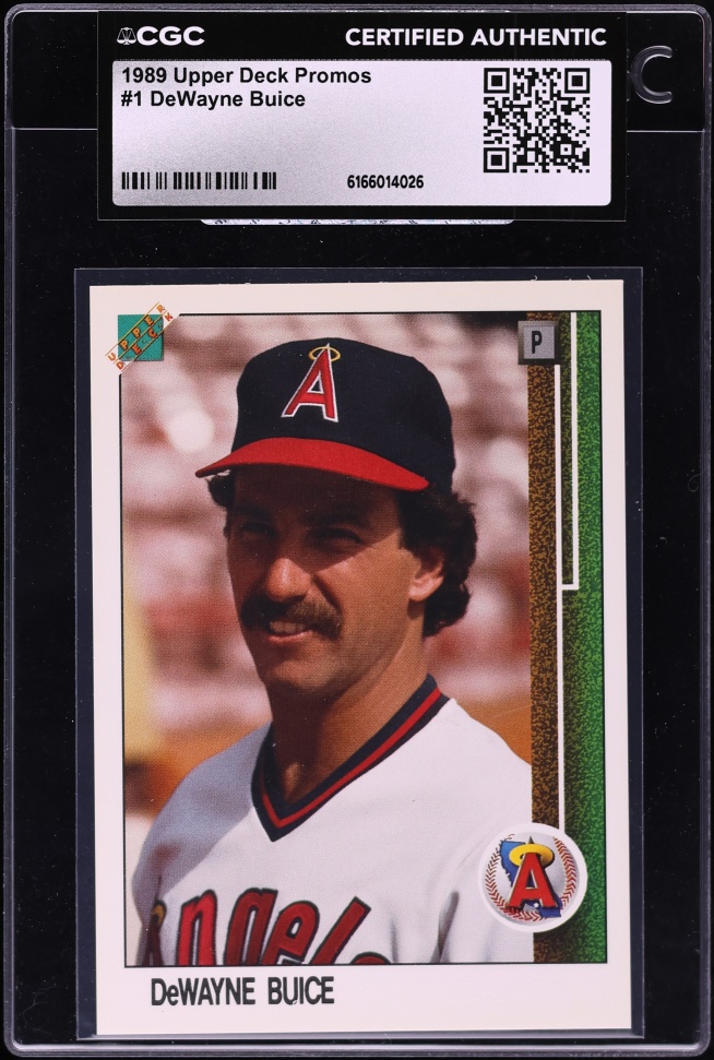 1989 Upper Deck Promo DeWayne Buice #1 CGC AUTH