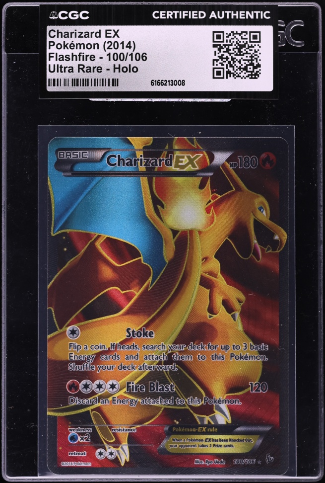 2014 Pokemon XY Flashfire Full Art Charizard EX #100 CGC AUTH