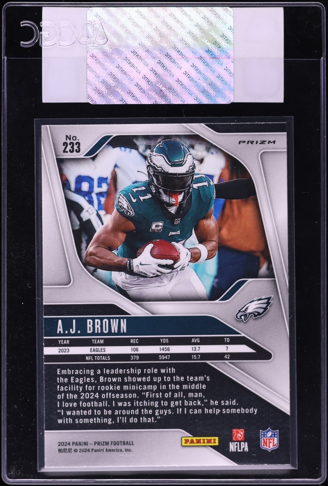 2024 Panini Prizm Silver A.J. Brown #233 CGC AUTH