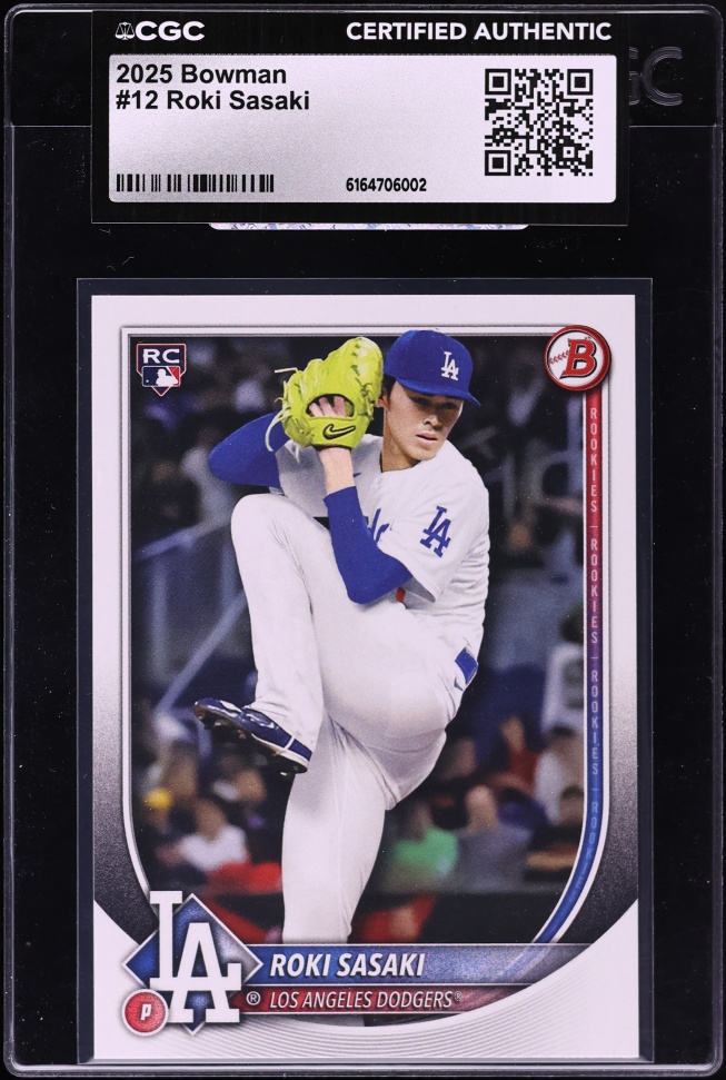 2025 Bowman Roki Sasaki ROOKIE #12 CGC AUTH