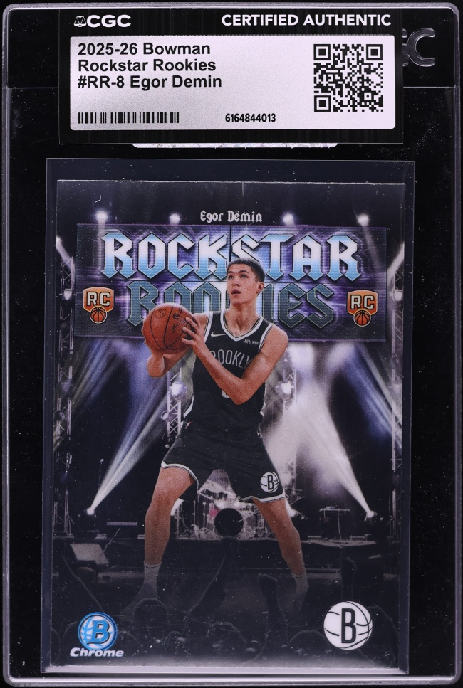 2025 Bowman Chrome Rockstar Rookies Egor Demin ROOKIE #RR-8 CGC AUTH