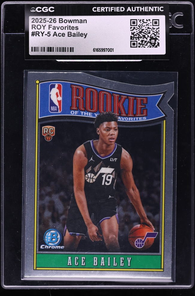 2025 Bowman ROY Favorites Ace Bailey ROOKIE #RY-5 CGC AUTH