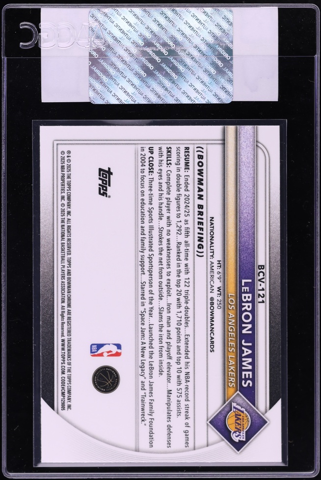 2025 Bowman Chrome LeBron James #BCV-121 CGC AUTH