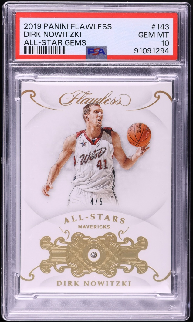 2018 Panini Flawless Dirk Nowitzki /5 #143 PSA 10 GEM MINT