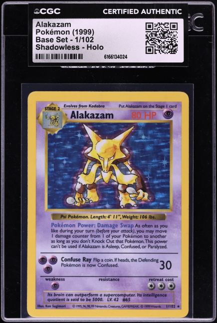 most expensive 1999 pokemon cards Base Set (Shadowless) Alakazam 1st Edition Holofoil / Damaged or Paralyzed. 10 Most Expensive Pokémon Cards