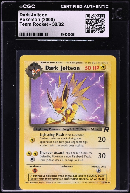 dark jolteon pokemon card value 38/82 1st Edition Team Rocket Nr. Mint Mint PokemonCardShop Pokmon Hit Points160 HP Form Pokemon Dark Flareon & Dark