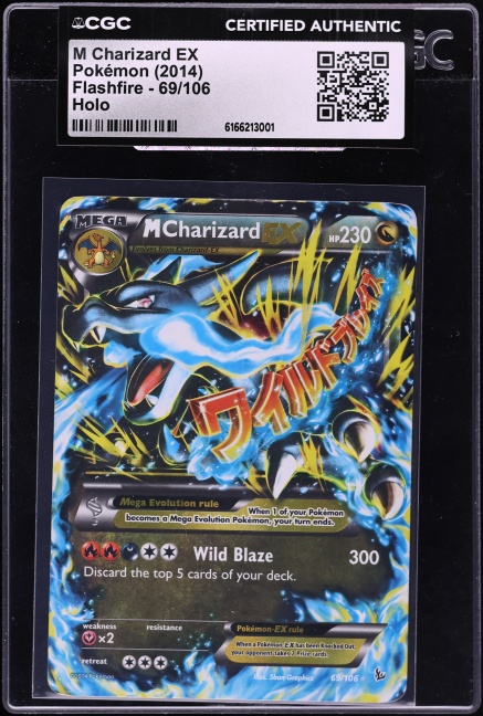 2014 Pokemon XY Flashfire Ultra Rare Holo M Charizard EX #108 PSA