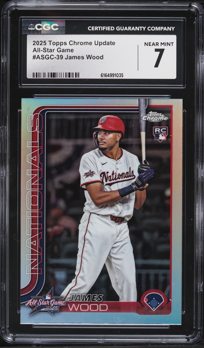 2025 Topps Chrome Update All-Star Game James Wood ROOKIE #ASGC-39 CGC 7 NRMT