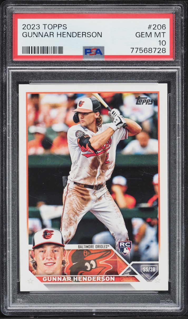 2023 Topps Gunnar Henderson ROOKIE #206 PSA 10 GEM MINT