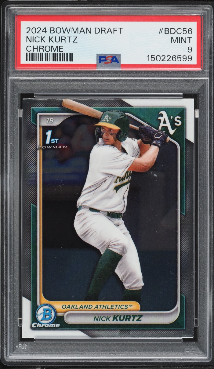 2024 Bowman Draft Chrome Nick Kurtz PROSPECT #BDC-56 PSA 9 MINT
