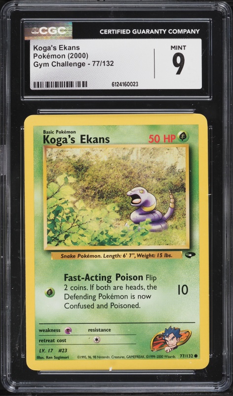 2000 Pokemon Gym Challenge Koga's Ekans #77 CGC 9 MINT