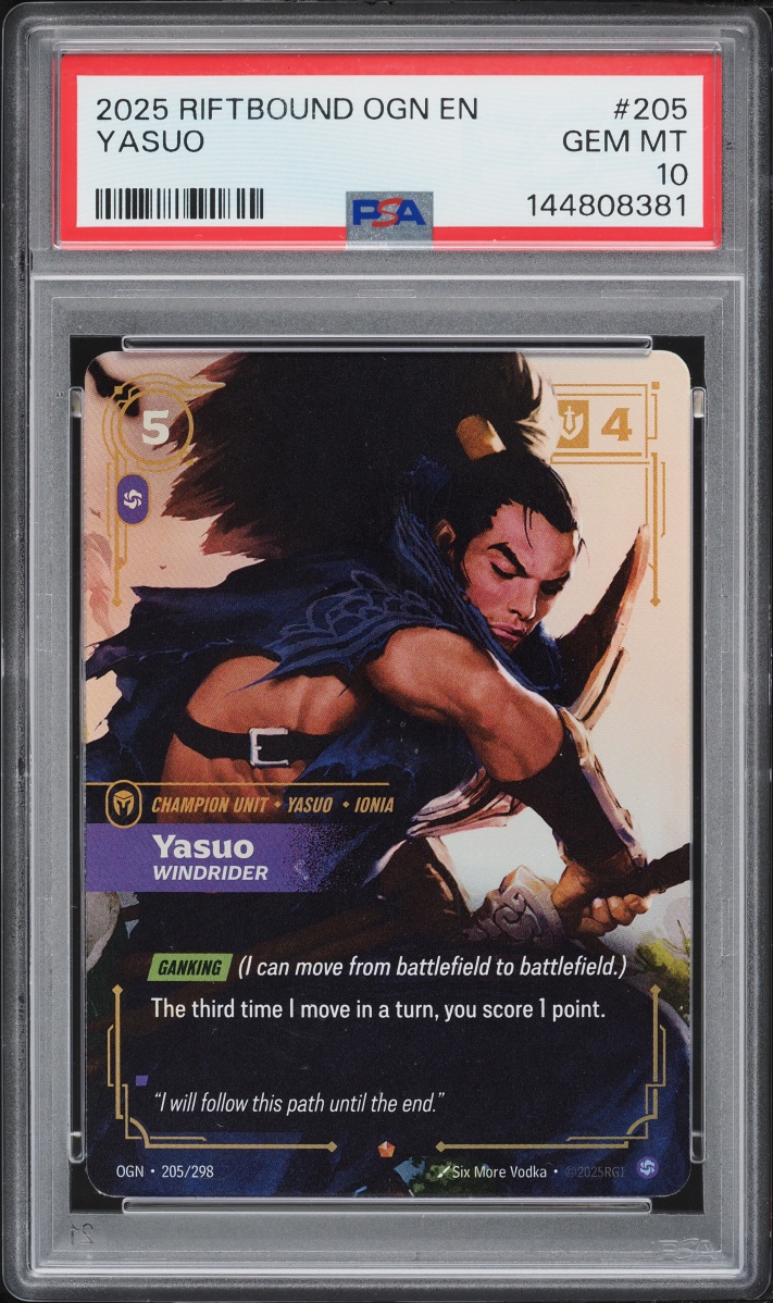 riftbound overnumbered cards yasuo 2026 RIFTBOUND: LEAGUE OF LEGENDS SIGNATURE OVERNUMBER SFD #235 – COLLECTION REALM It deals damage equal to its Might to an enemy at a battlefield. 2025 Riftbound: League Of Legends