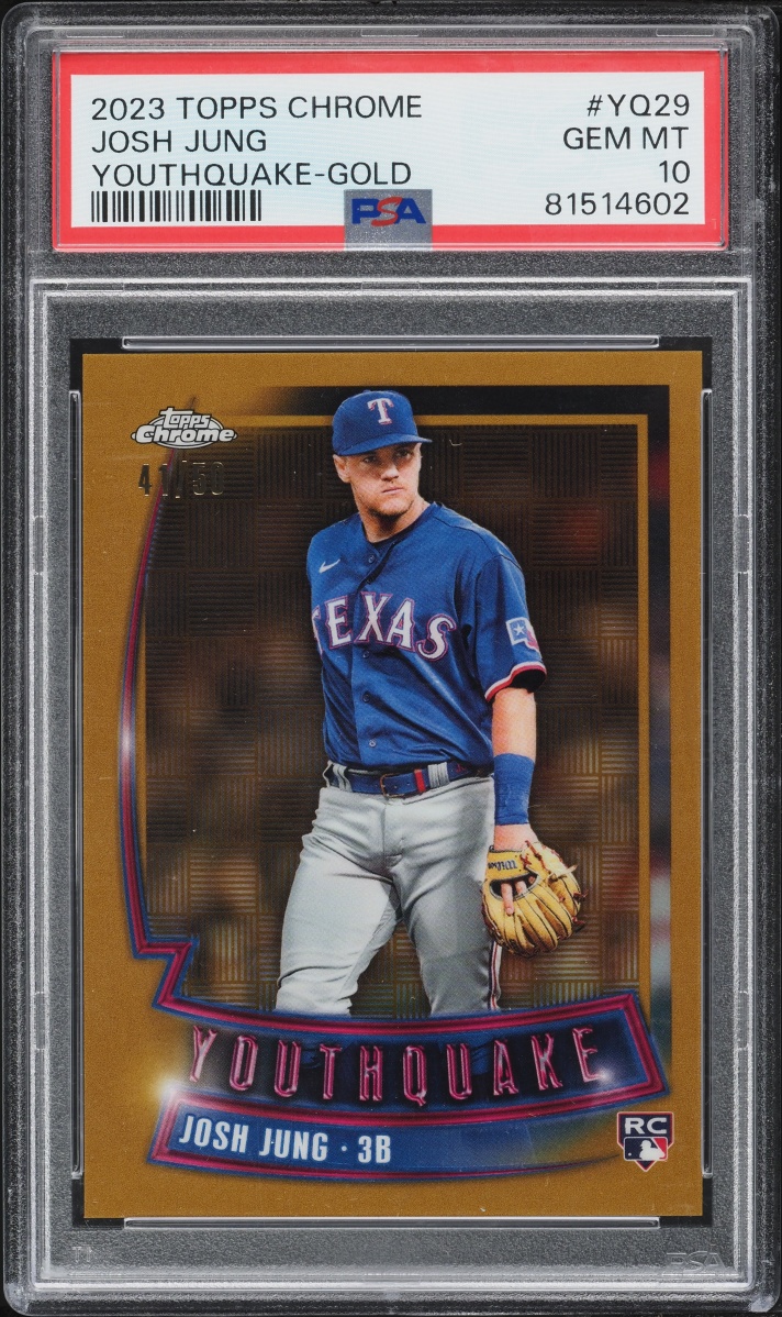 2023 Topps Chrome Youthquake Gold Josh Jung ROOKIE /50 PSA 10 GEM MINT
