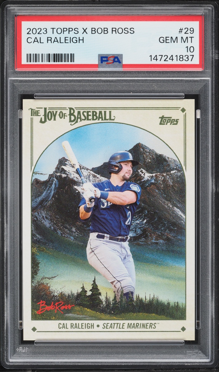 2023 Topps X Bob Ross The Joy Of Baseball Cal Raleigh #29 PSA 10 GEM MINT