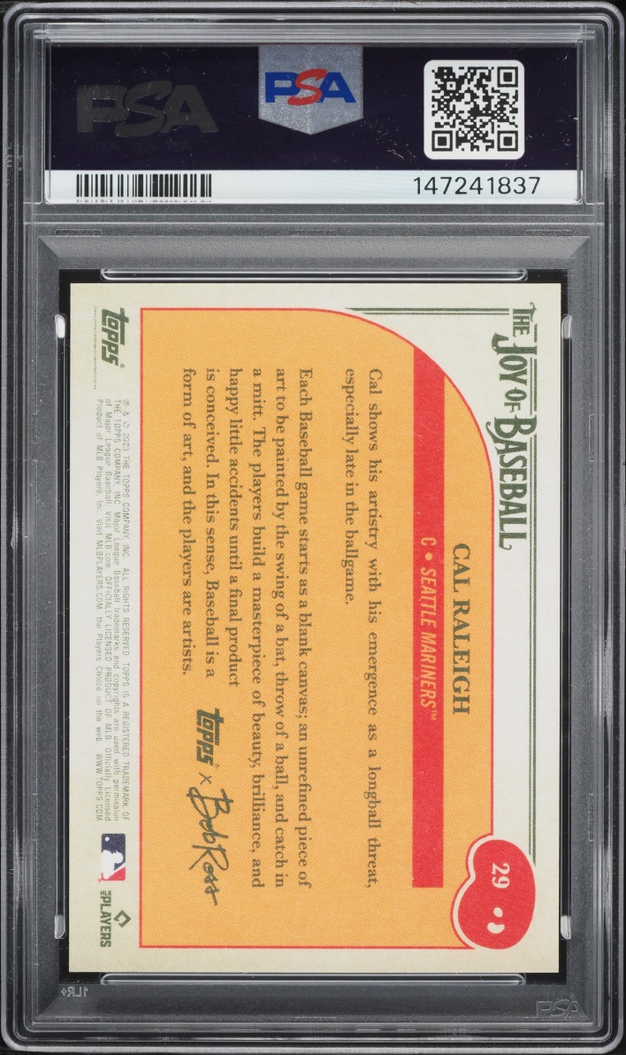 2023 Topps X Bob Ross The Joy Of Baseball Cal Raleigh #29 PSA 10 GEM MINT