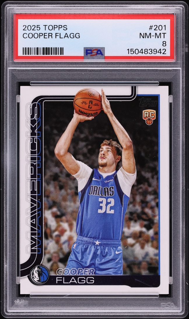 2025 Topps Basketball Cooper Flagg ROOKIE #201 PSA 8 NM-MT