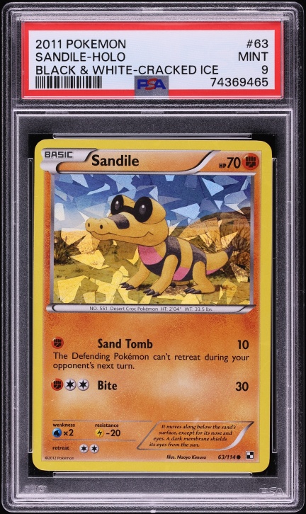 pokemon card sandile 216/198 Rare (Base Carlet & Purple) + TitanCards Toploader Toys Base Set Type Pokemon Sandile IR 135/086 Black