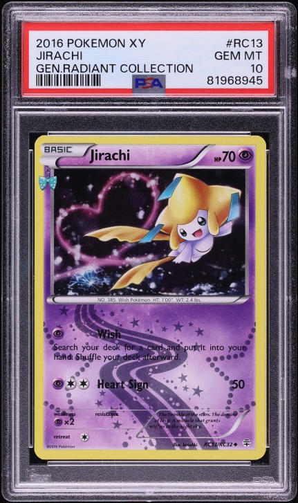 2016 Pokemon XY Generations Radiant Collection Jirachi #RC13 PSA 10 GEM MINT