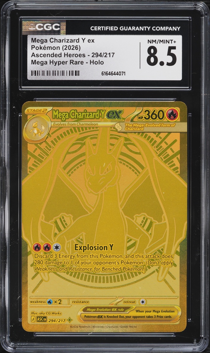 2026 Pokemon Mega Evolution Ascended Heroes MHR Mega Charizard Y ex #294 CGC 8.5 NM-MT+