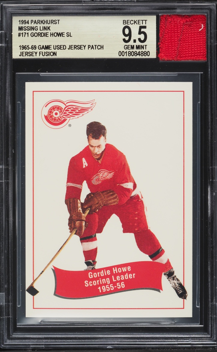 1994 Parkhurst Missing Link Gordie Howe PATCH #171 BGS 9.5 GEM MINT