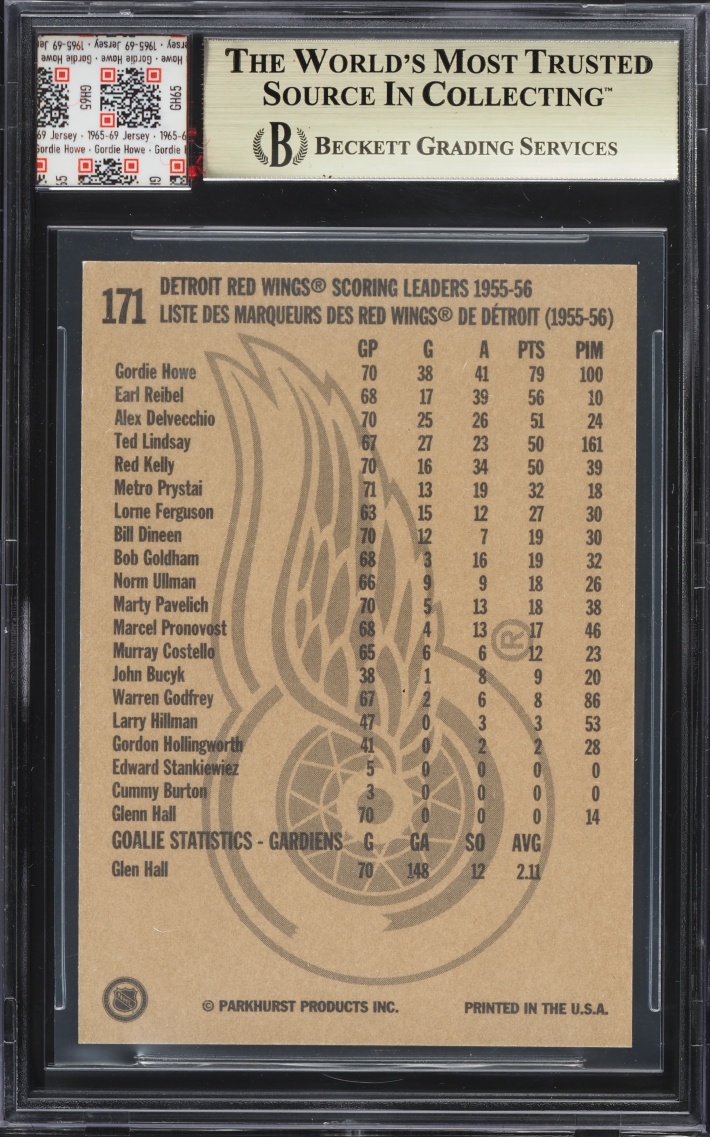 1994 Parkhurst Missing Link Gordie Howe PATCH #171 BGS 9.5 GEM MINT