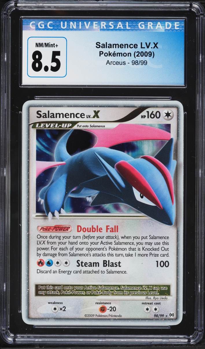 2009 Pokemon Platinum Arceus Holo Salamence LV.X #98 CGC 8.5 NM-MT+