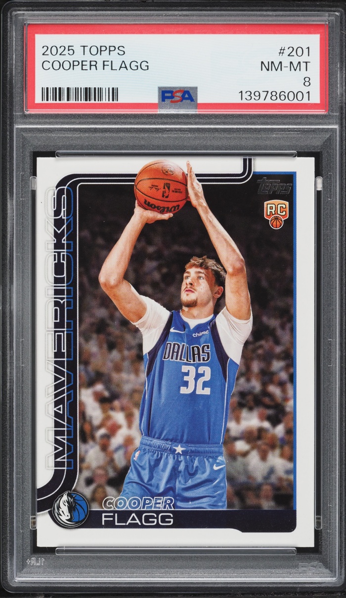 2025 Topps Basketball Cooper Flagg ROOKIE #201 PSA 8 NM-MT