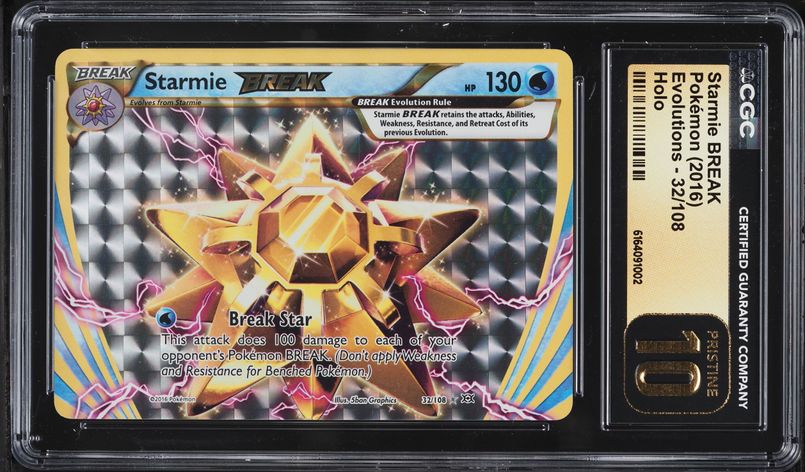 2016 Pokemon XY Evolutions Starmie BREAK #32 CGC 10 PRISTINE