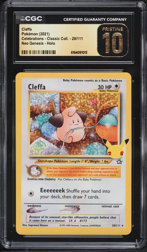 2021 Pokemon Sword & Shield Celebrations Classic Collection Holo Cleffa #20 CGC 10 PRISTINE