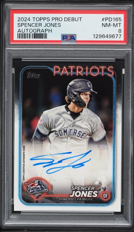 2024 Topps Pro Debut Spencer Jones PROSPECT AUTO #PD-165 PSA 9 