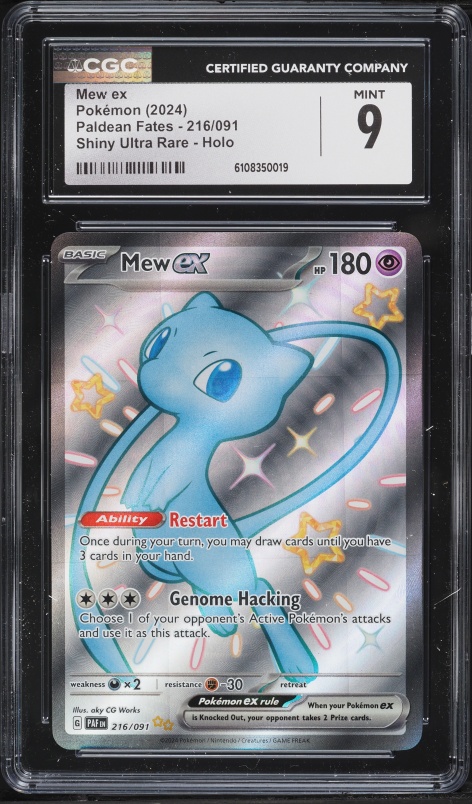 2024 Pokemon Scarlet & Violet Paldean Fates Art Rare Mew ex #232