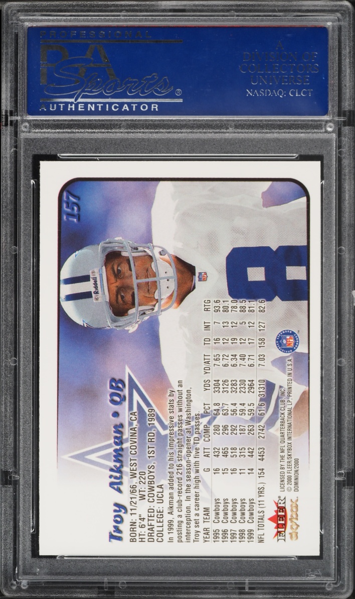 2000 Skybox Dominion Troy Aikman #157 PSA 10 GEM MINT