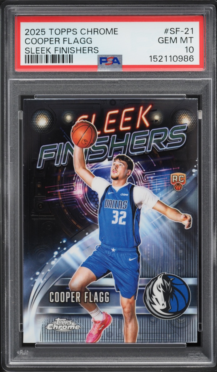 2025 Topps Chrome Sleek Finishers Cooper Flagg ROOKIE #SF-21 PSA 10 GEM MINT