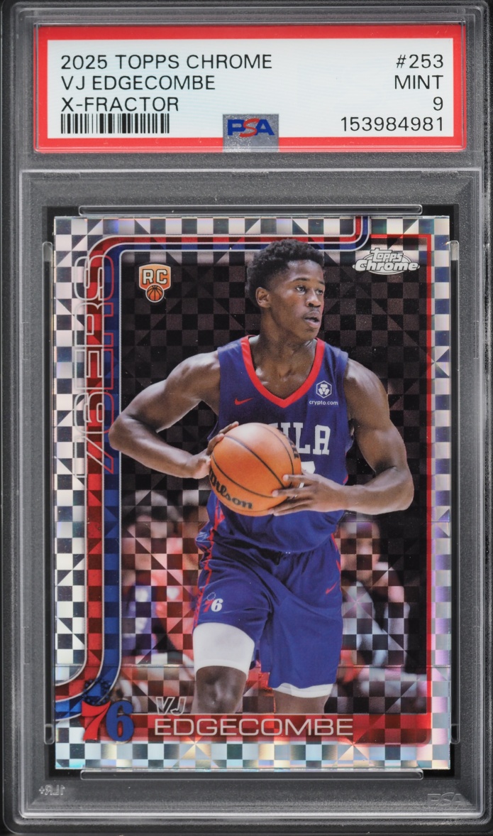 2025 Topps Chrome Xfractor VJ Edgecombe ROOKIE #253 PSA 9 MINT
