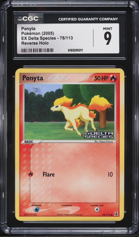2005 Pokemon EX Delta Species Reverse Holo Ponyta #78 CGC 9 MINT