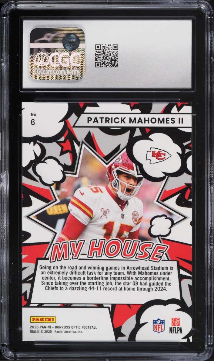 2025 Donruss Optic My House Patrick Mahomes II #6 CGC 10 GEM MINT