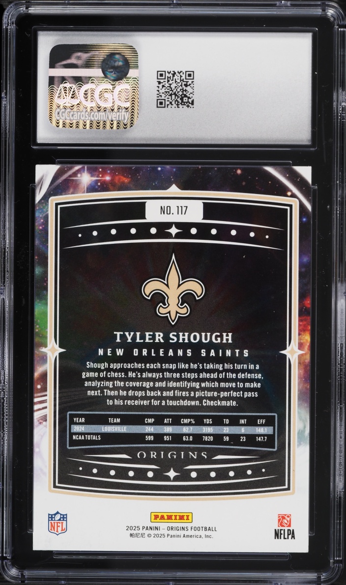 2025 Panini Origins Tyler Shough ROOKIE #117 CGC 9 MINT