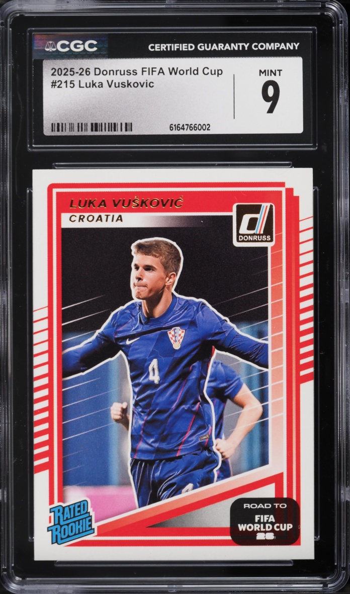 2025 Donruss FIFA World Cup Luka Vuskovic ROOKIE #215 CGC 9 MINT