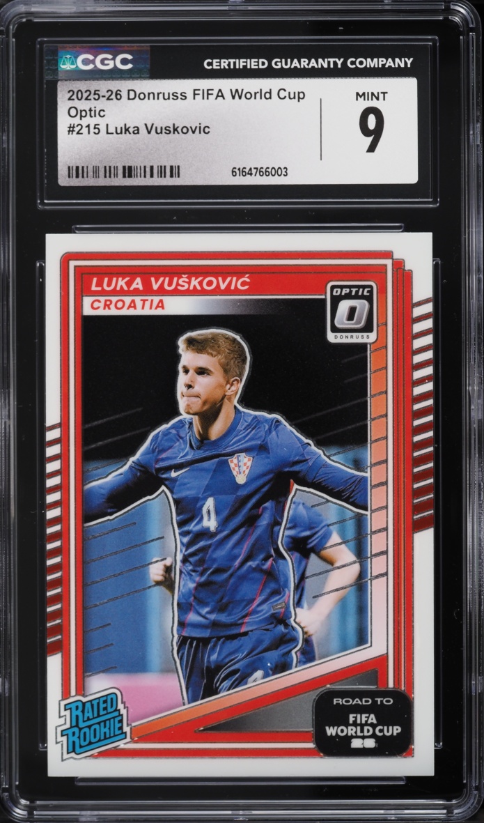2025 Donruss FIFA World Cup Optic Luka Vuskovic ROOKIE #215 CGC 9 MINT