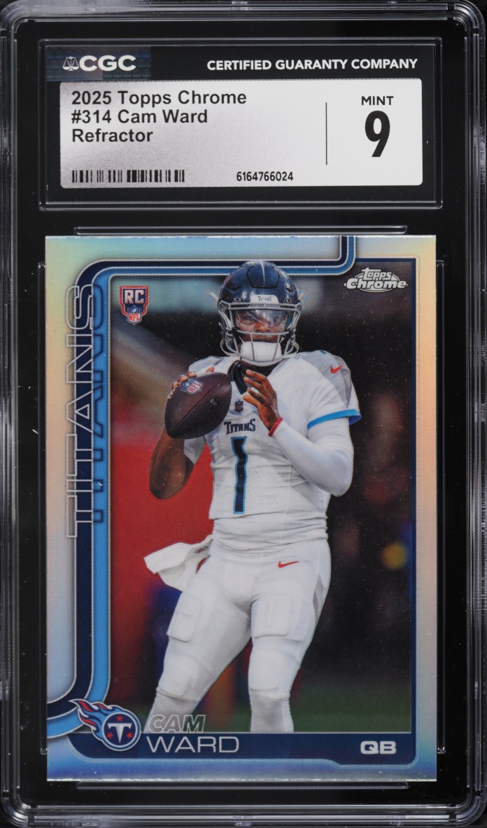 2025 Topps Chrome Refractor Cam Ward ROOKIE #314 CGC 9 MINT