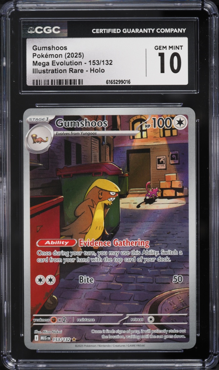 2025 Pokemon Mega Evolution IR Gumshoos #153 CGC 10 GEM MINT