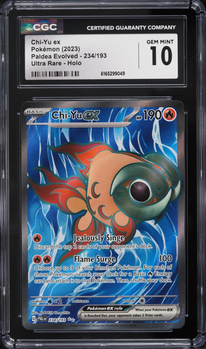2023 Pokemon Scarlet & Violet Paldea Evolved Full Art Chi-Yu ex #234 CGC 10 GEM MINT