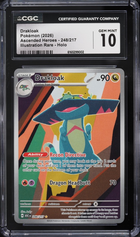 2026 Pokemon Mega Evolution Ascended Heroes IR Drakloak #248 CGC 10 GEM MINT