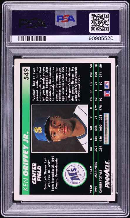 1992 Pinnacle Ken Griffey Jr. #549 PSA 10 GEM MINT