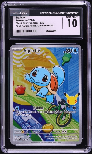 2026 Pokemon Mega Promo First Partner Illustration Full Art Squirtle #039 CGC 10 PRISTINE on Fanatics Collect 2026 Pokemon Mega Promo First Partner Illustration Full Art Squirtle #039 CGC 10 PRISTINE on Fanatics Collect