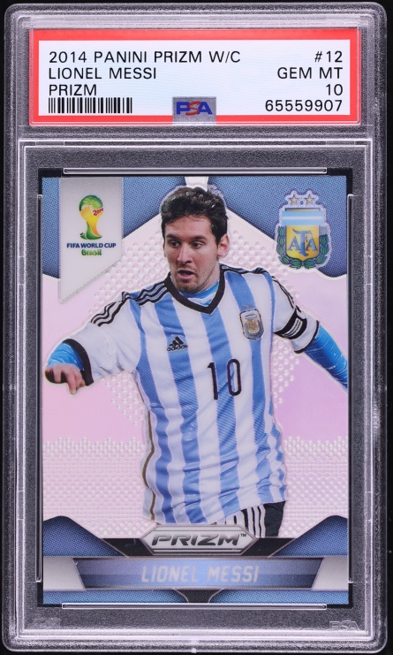 2014 Panini Prizm World Cup Silver Lionel Messi #12 PSA 10 GEM MINT